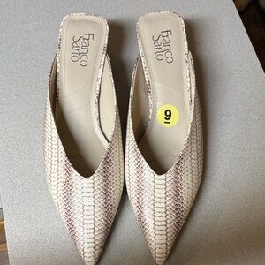 BNWT WOMENS FRANCO SARTO SNAKESKIN JAYDA KITTEN HEEL SIZE 9